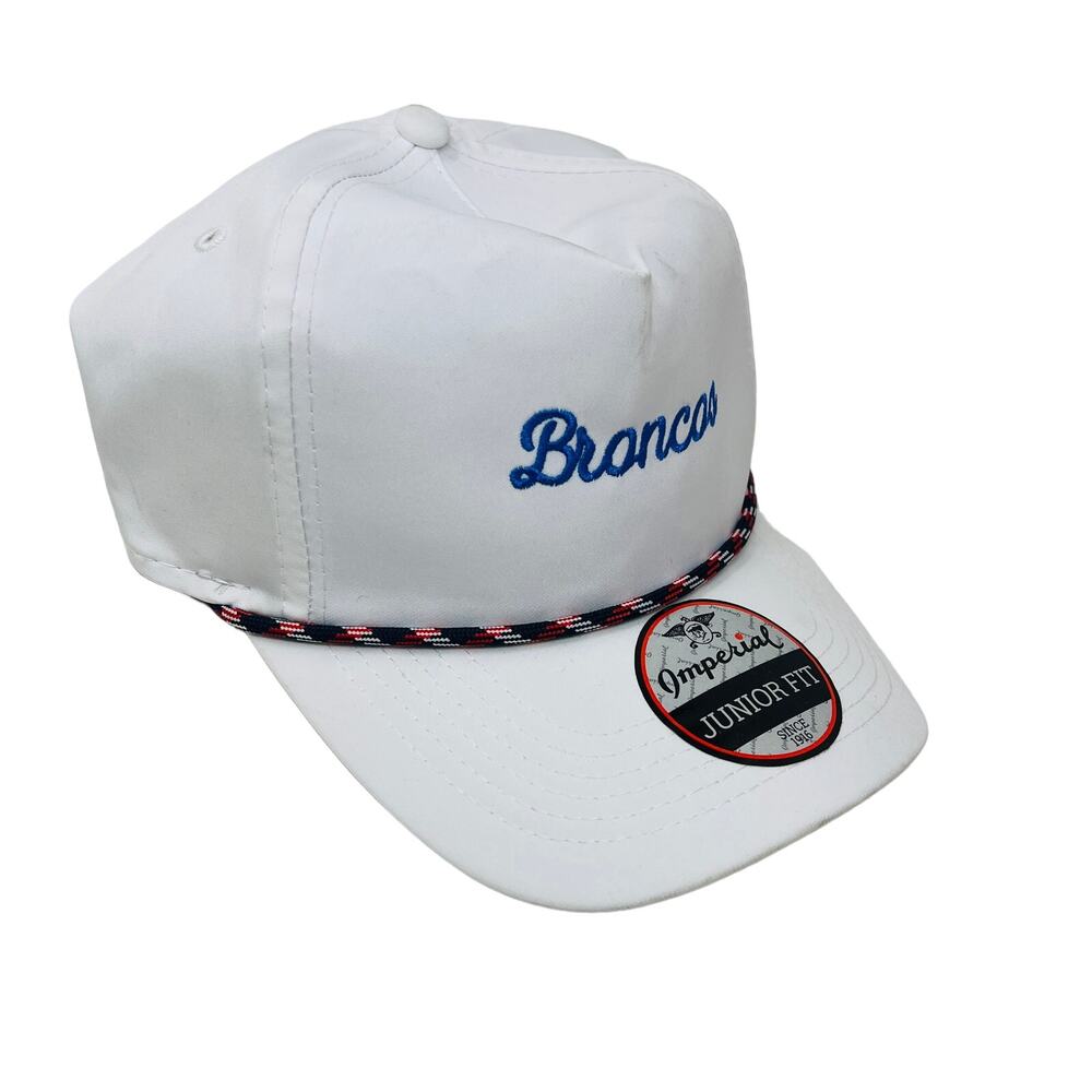 NEW! Broncos Snapback Hat Cap Imperial Junior Fit White